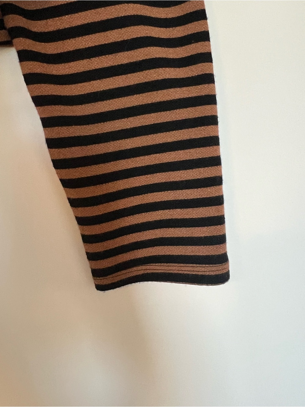Reformation Anna Rugby Shirt - Black and Tan Stripe - Picture 4 of 7